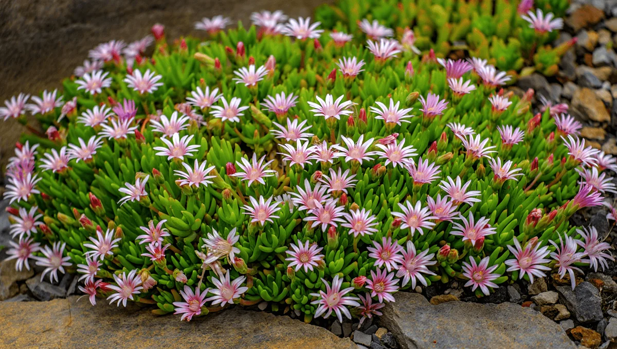 Как вырастить портулак Купера (Delosperma cooperi), почвопокровное суккулентное растение?